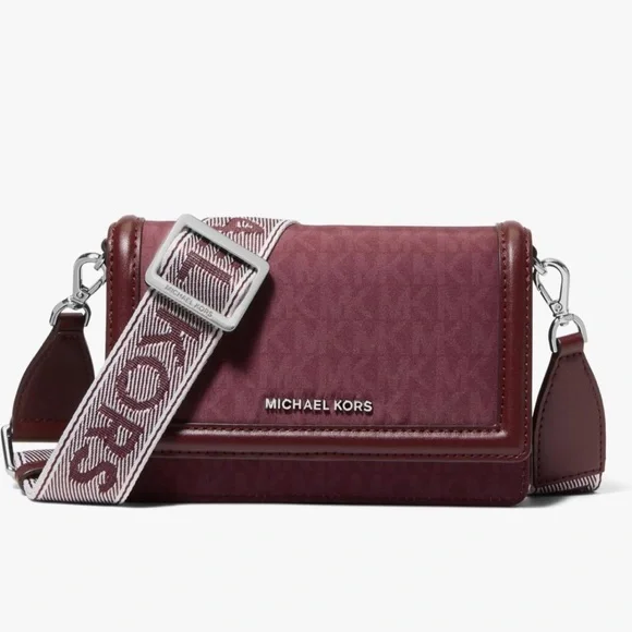 NWT Michael Kors Wine Crossbody Bag - Picture 1 of 5